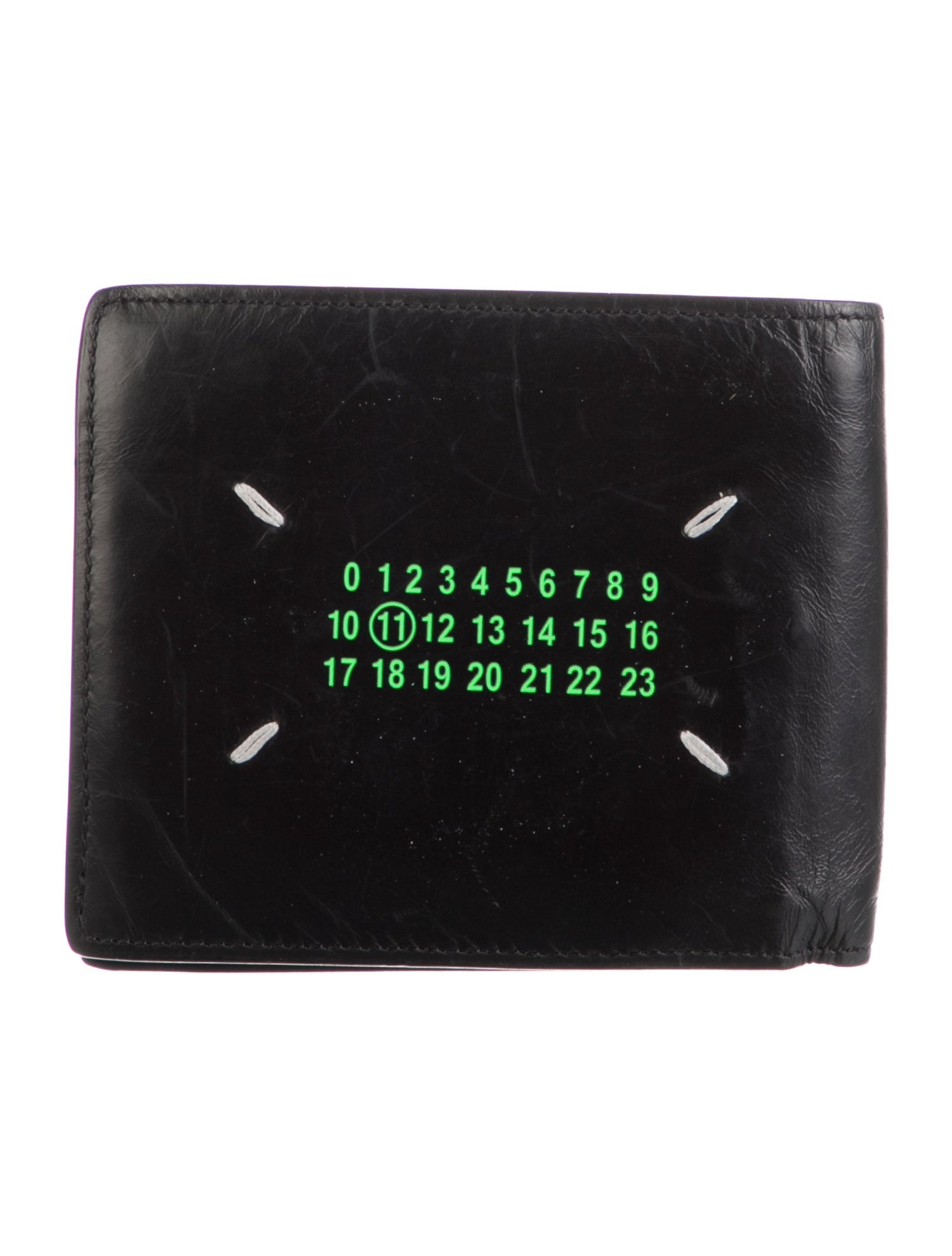 Maison Margiela Leather Graphic Print Bifold Wallet