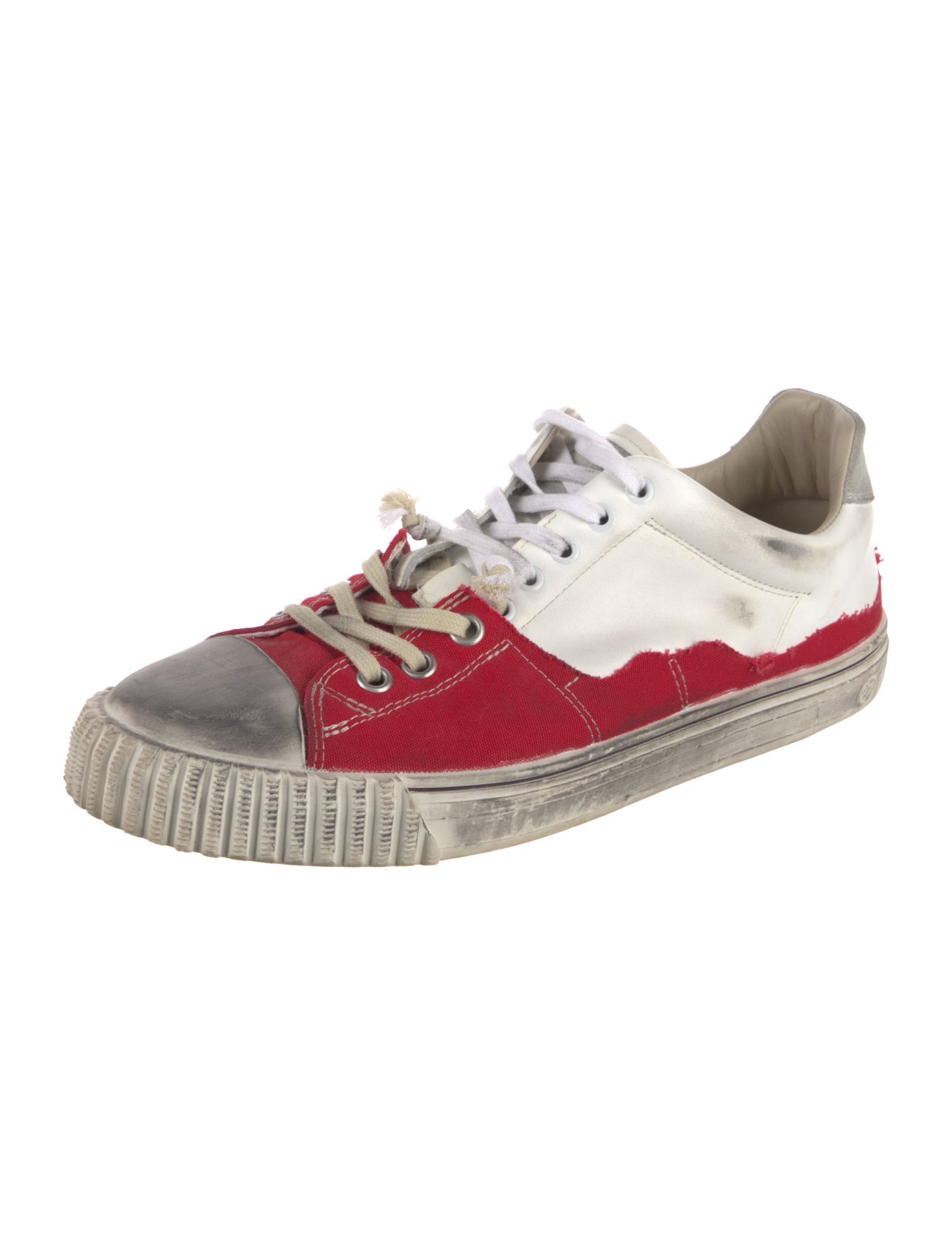 Maison Margiela Colorblock Pattern Distressed Accents Sneakers