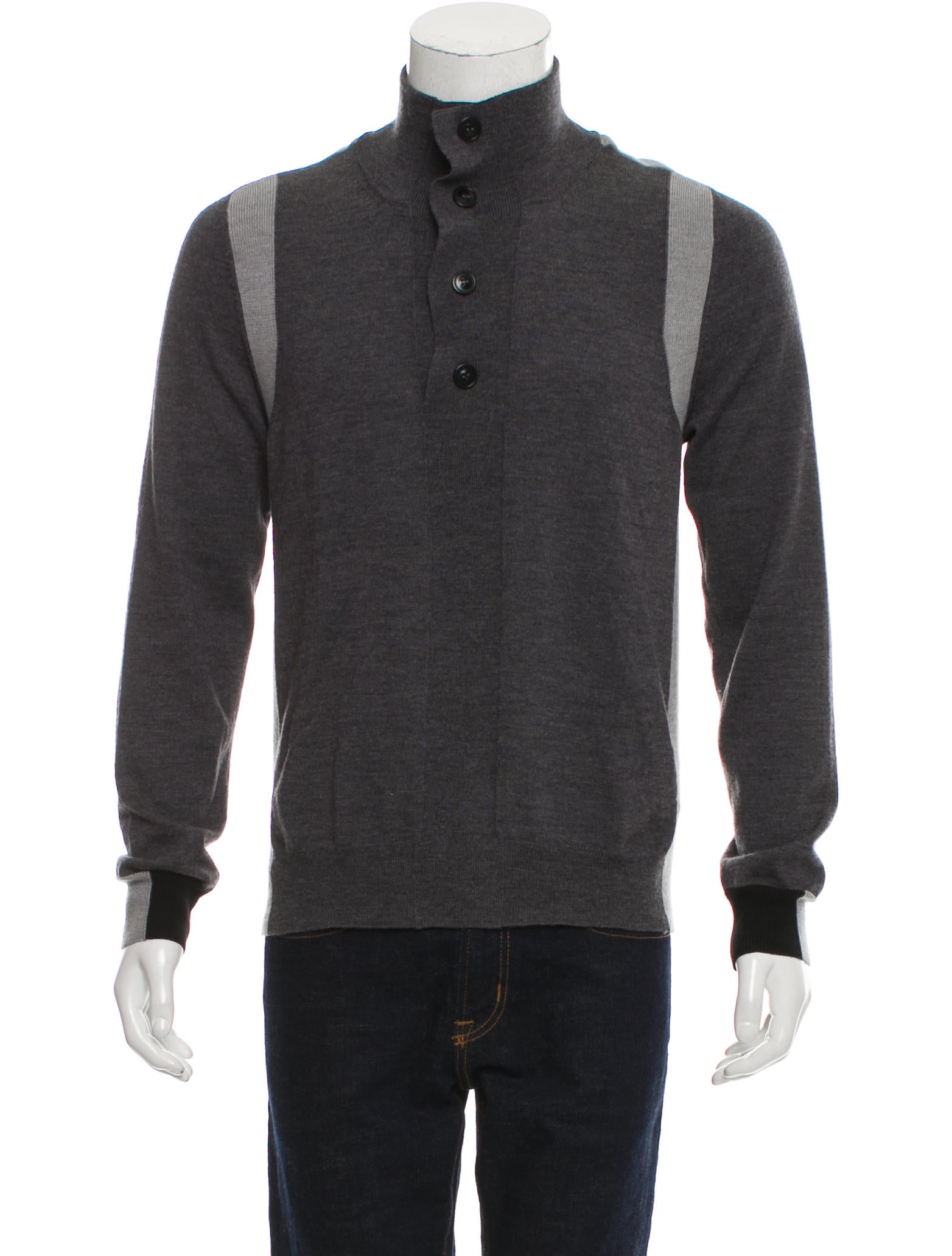 Maison Margiela Wool Half-Button Sweater - Clothing - MAI30860 | The RealReal Maison Margiela Wool Half-Button Sweater - Clothing - MAI30860 | The RealReal