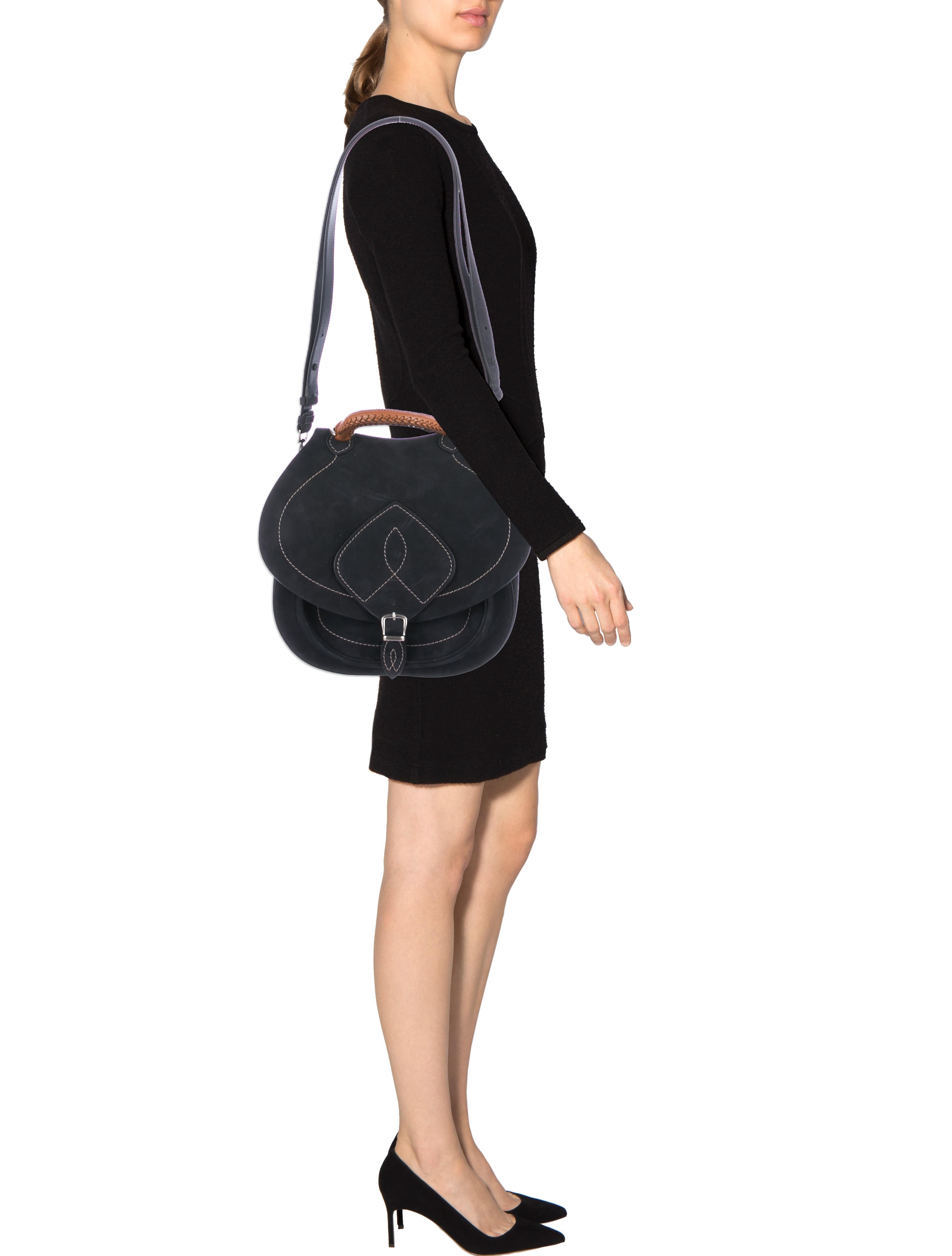 Maison Margiela Suede Saddle Bag - Blue Crossbody Bags, Handbags