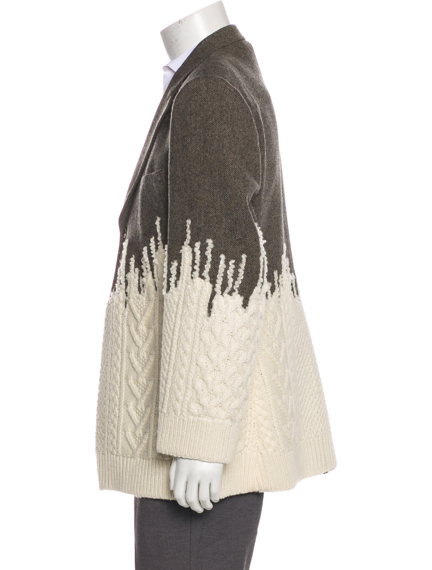 Maison Margiela Two-Tone Herringbone Hybrid Blazer