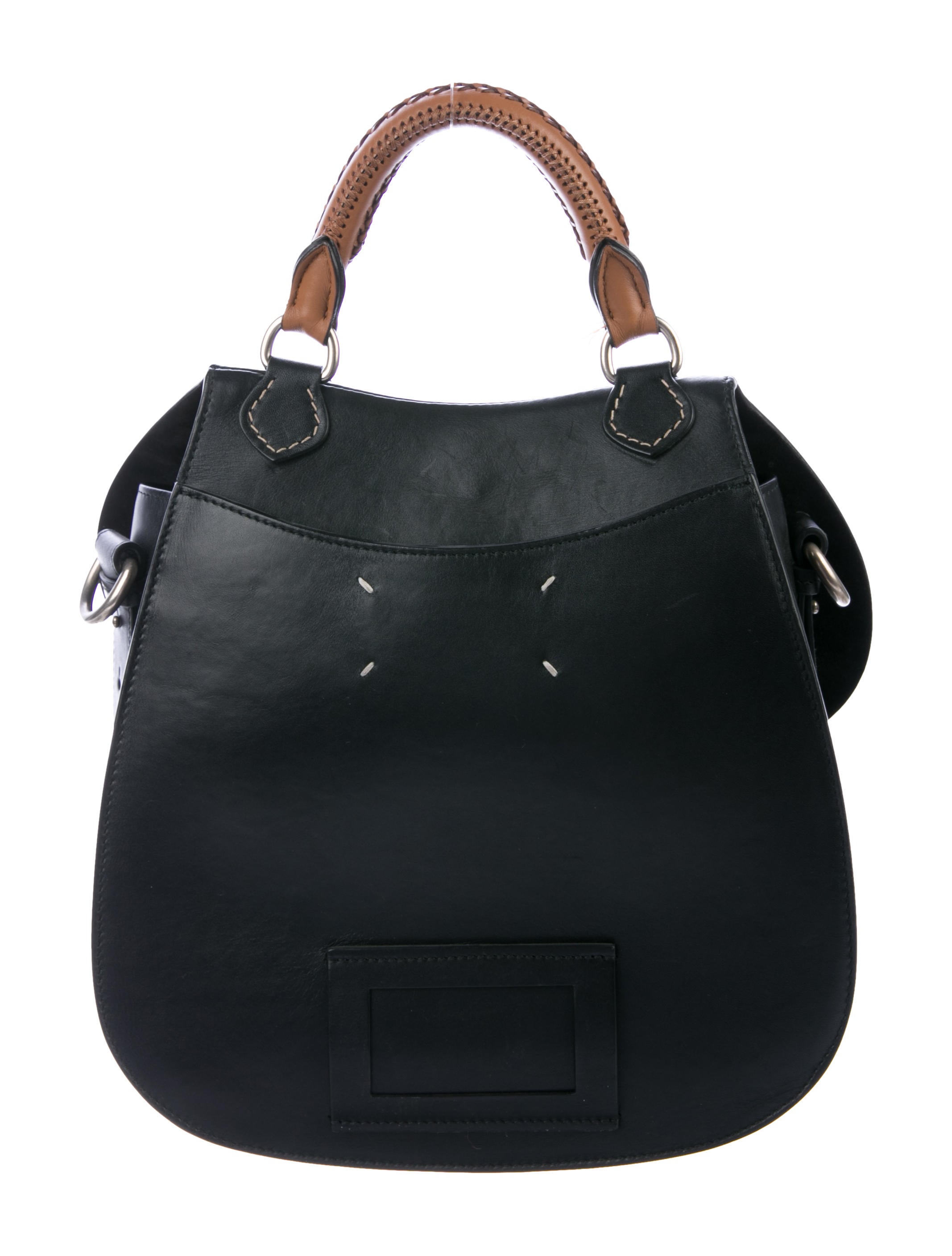 Maison Margiela 2017 Leather Bag-Slide Bag - Black Satchels