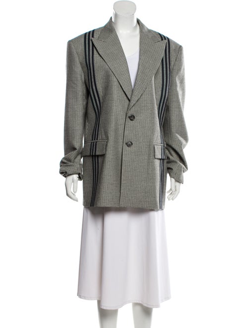 Maison Margiela Wool Plaid Print Blazer Wool