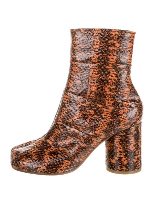 Maison Margiela Python Tabi Boots Orange
