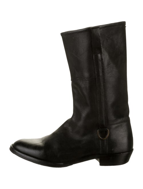 Maison Margiela Mid-Calf Boots Leather Moto Boots
