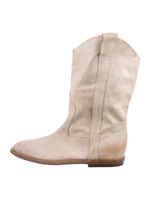 Maison Margiela Leather Cowboy Boots tan