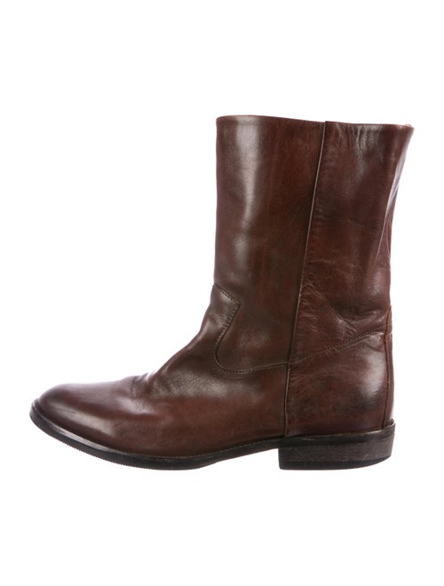 Maison Margiela Leather Cowboy Boots brown