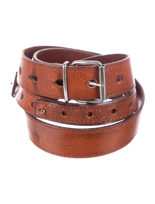 Maison Margiela Leather Buckle Belt silver