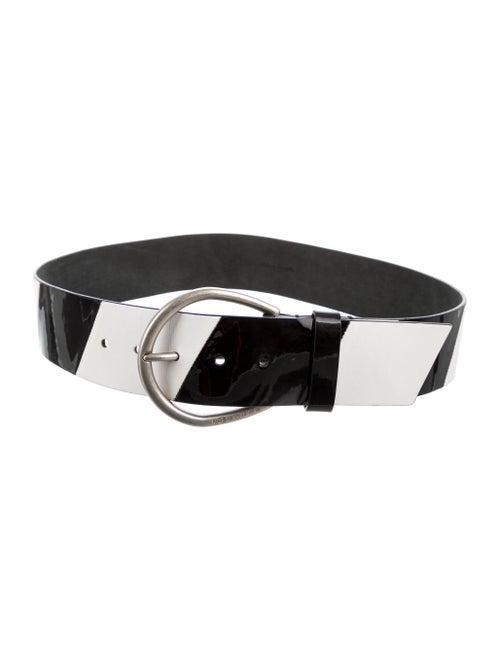 Maison Margiela Leather Buckle Belt White