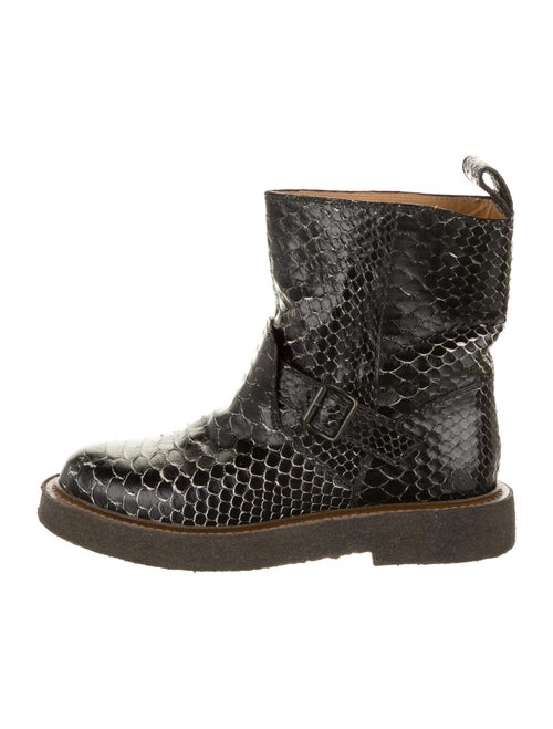 Maison Margiela Python Moto Boots Black