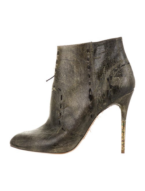 Maison Margiela Leather Boots Green