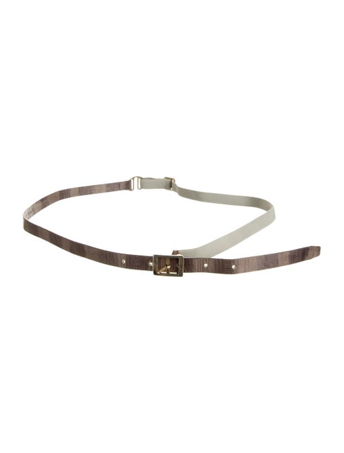 Maison Margiela Elasticized Leather Belt Grey