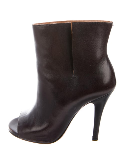 Maison Margiela Leather Cutout Accent Boots Brown