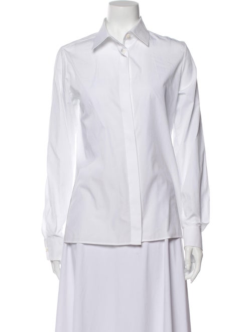 Maison Margiela Long Sleeve Button-Up Top White