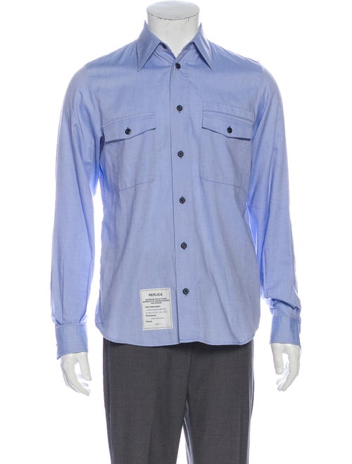 Maison Margiela 2017 Long Sleeve Shirt Blue