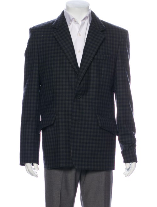 Maison Margiela Plaid Print Blazer Grey