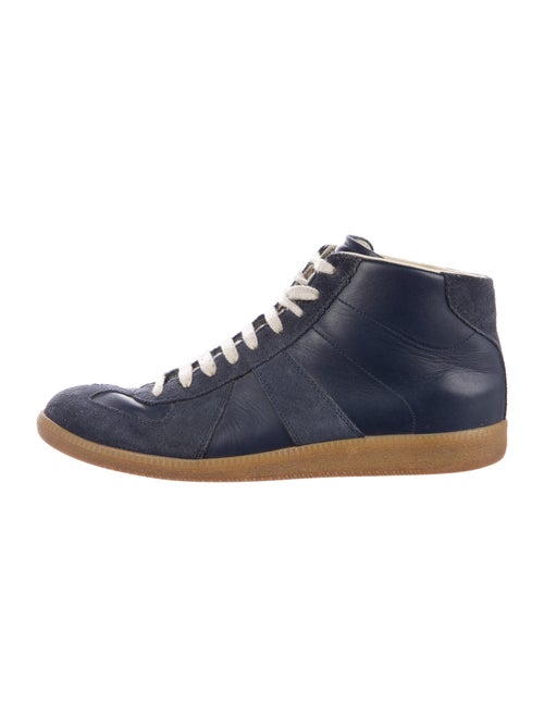 Maison Margiela Leather Sneakers Blue