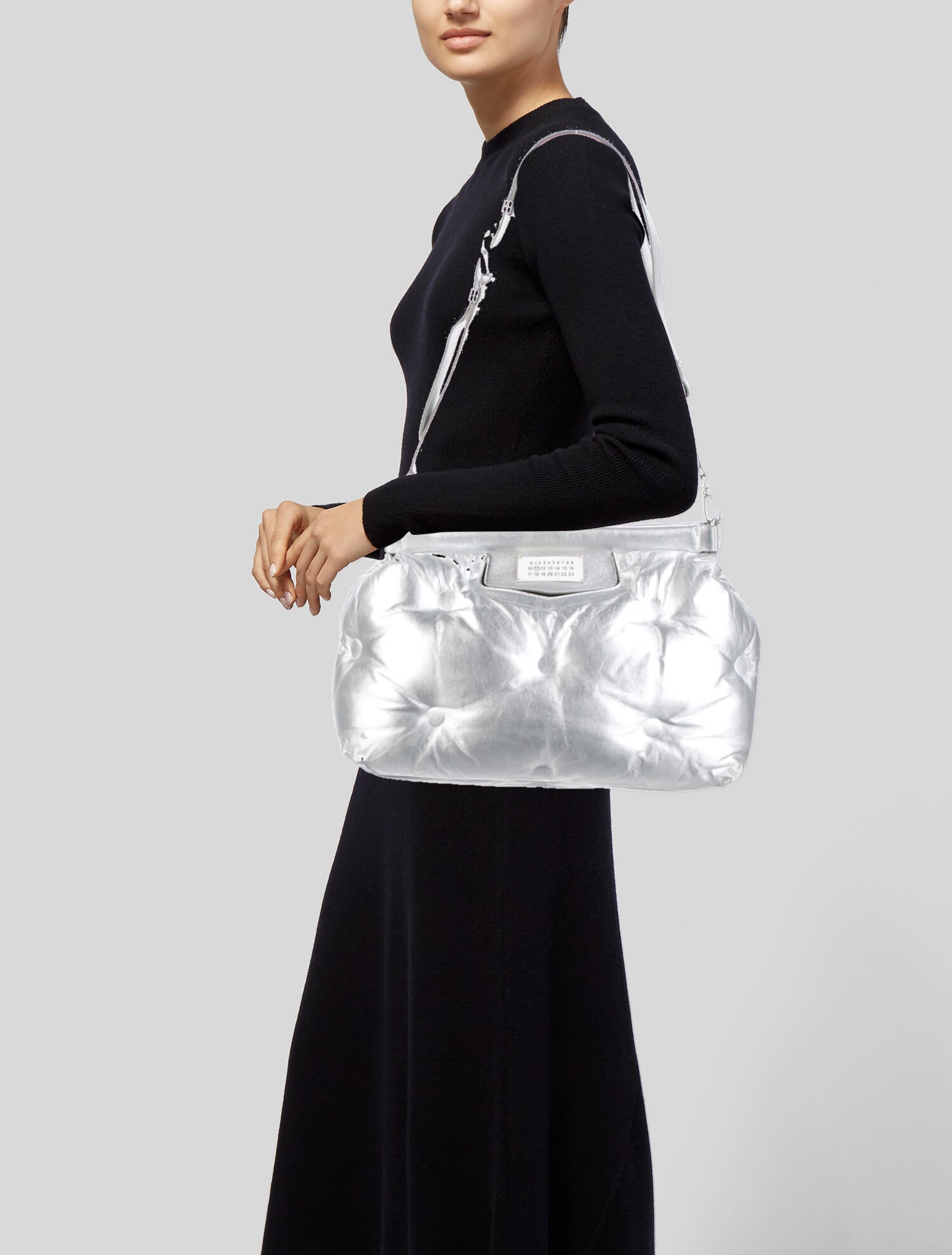 Maison Margiela Glam Slam Medium Shoulder Bag - Silver Shoulder