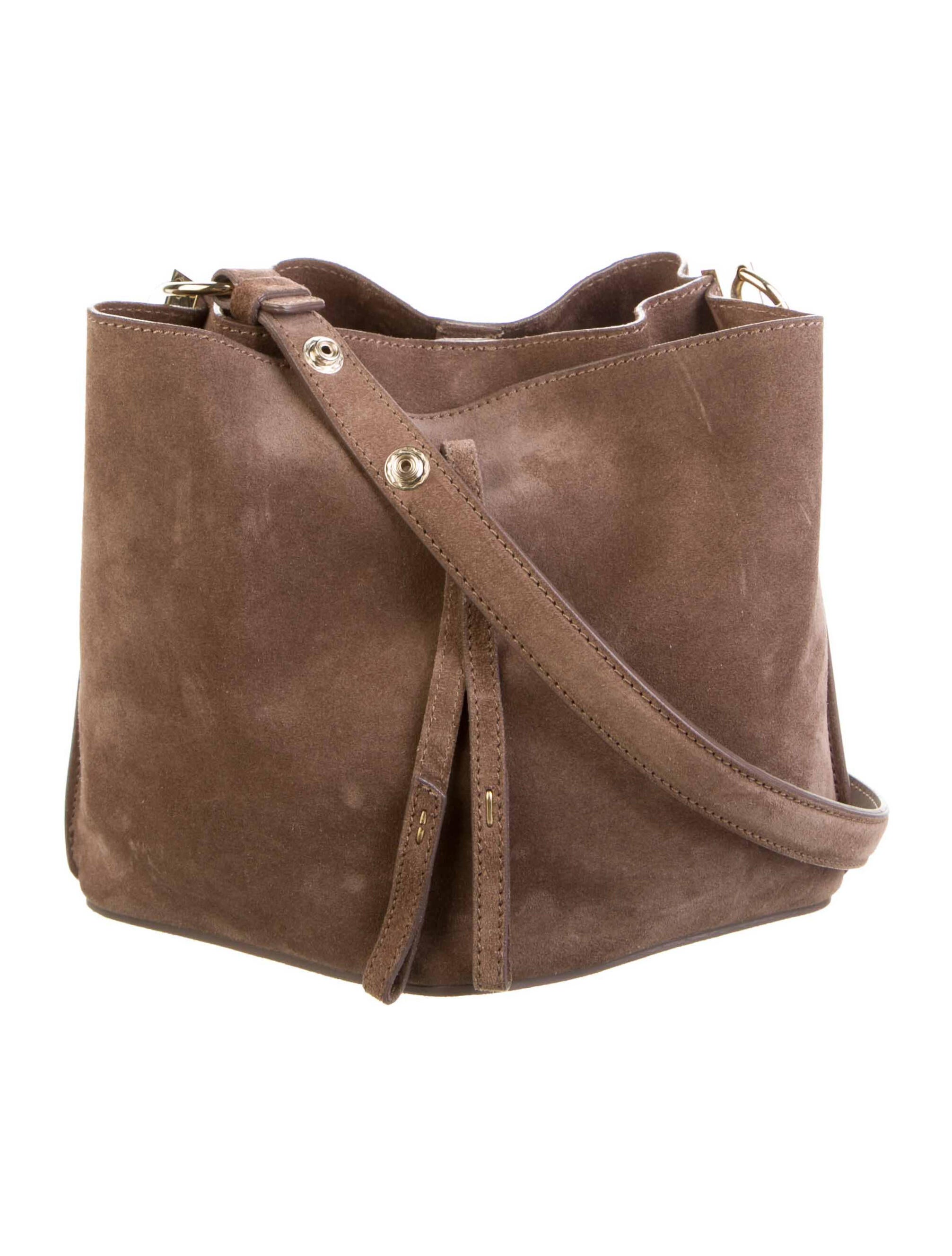 Maison Margiela Small Suede Bucket Bag - Neutrals Bucket