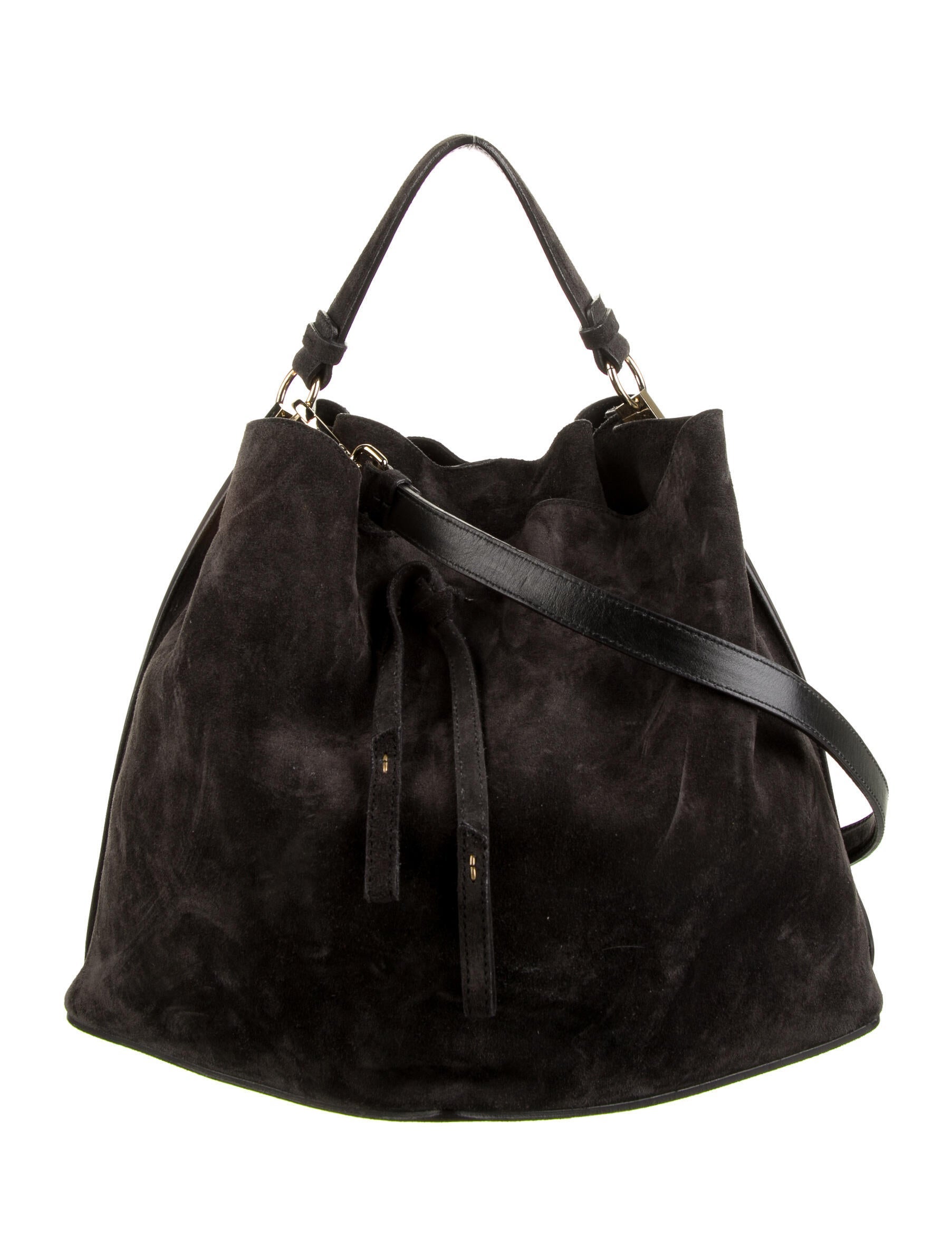 Maison Margiela Suede Shoulder Bag - Grey Shoulder Bags, Handbags