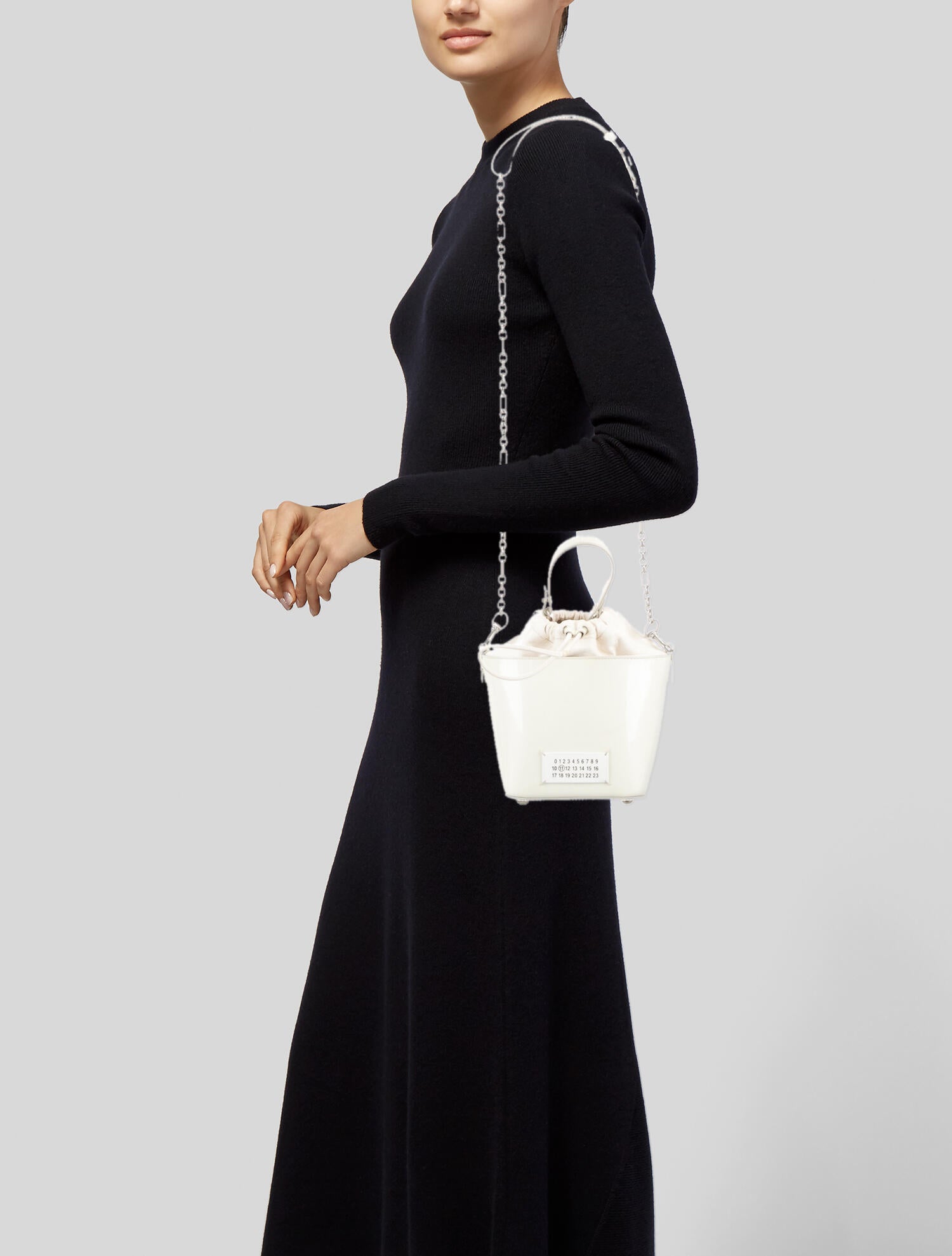 Maison Margiela Patent Leather 5AC Bucket Bag