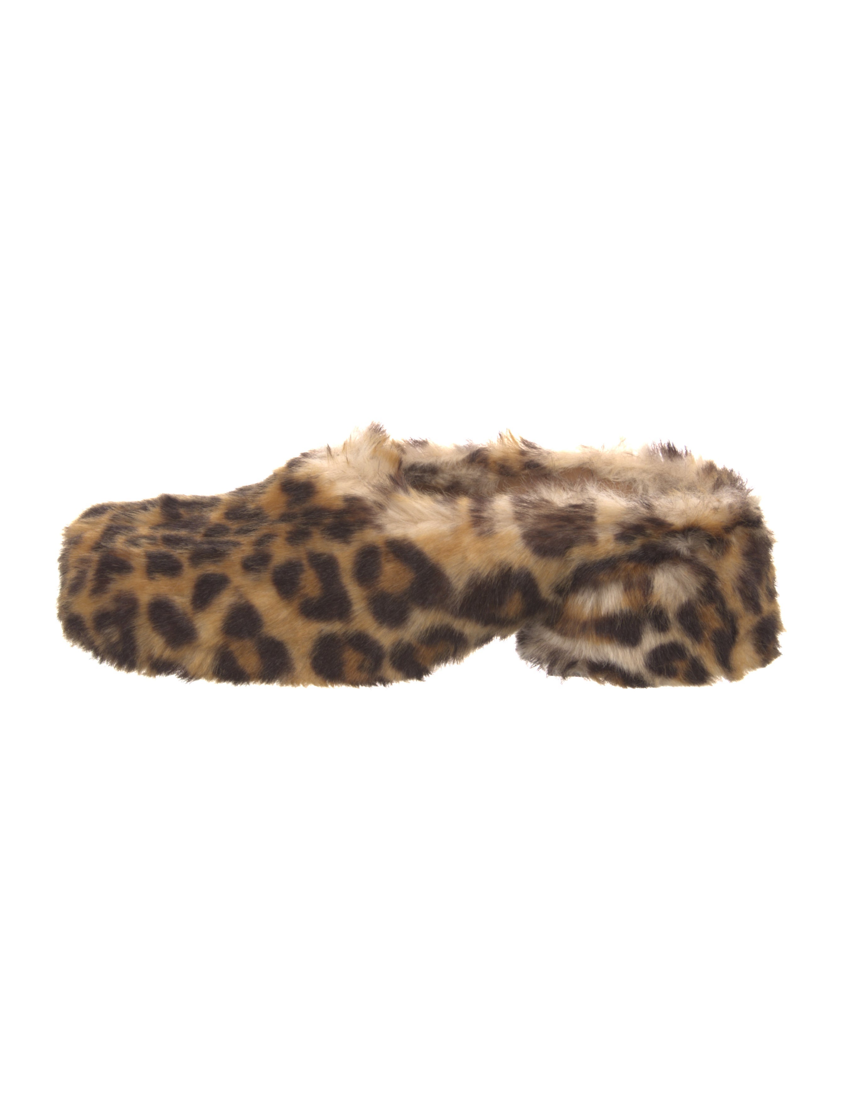 Maison Margiela Faux Fur Animal Print Mules - Neutrals Pumps