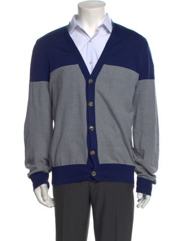 Maison Margiela Sweaters Striped V-Neck Cardigan XL