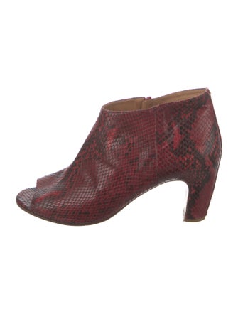 Maison Margiela Embossed Leather Animal Print Boots