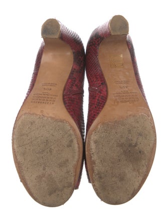 Maison Margiela Embossed Leather Animal Print Boots