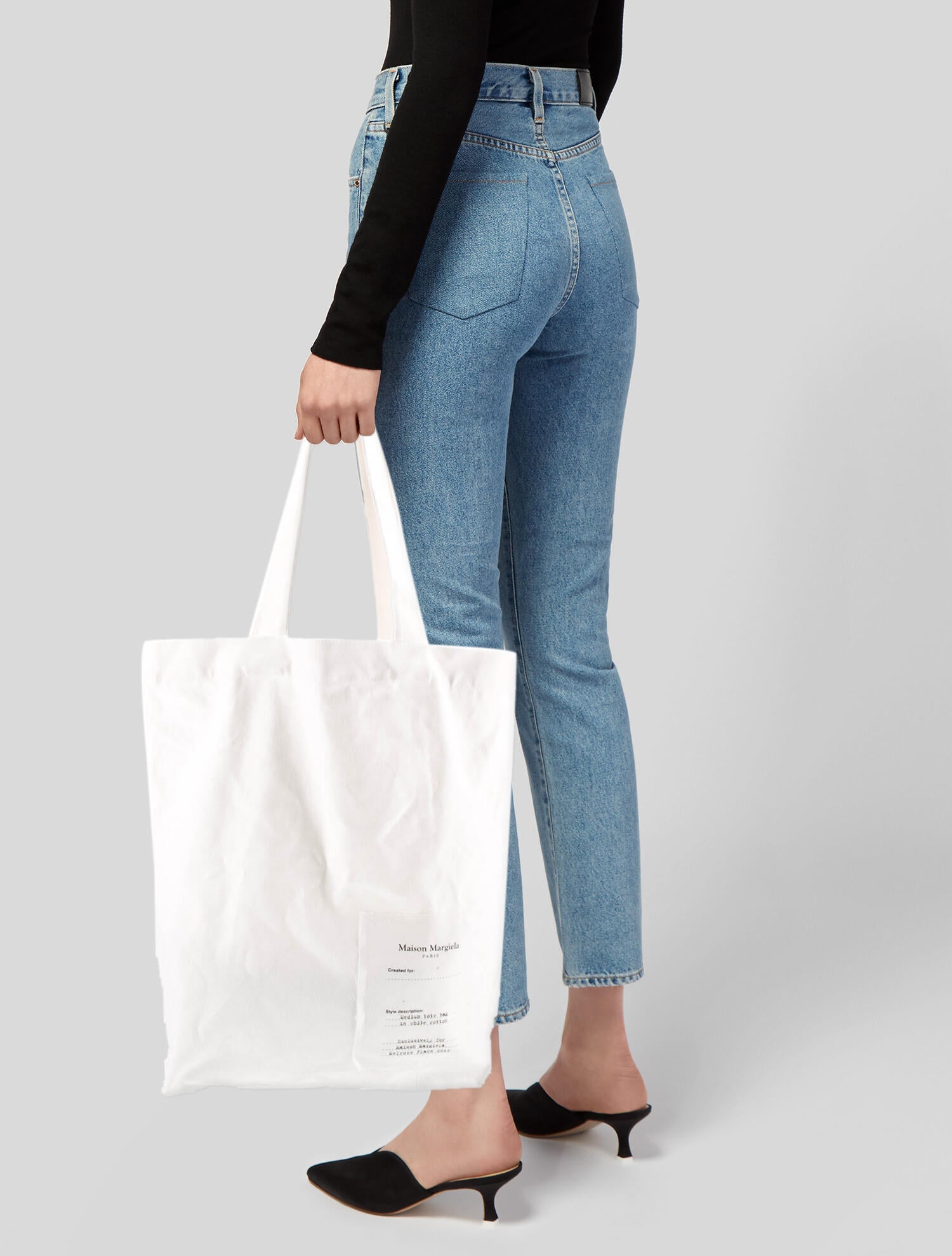 トートバッグ Maison Margiela Embroidered Canvas Shopping Bag Maison Margiela Embroidered canvas shopping bag