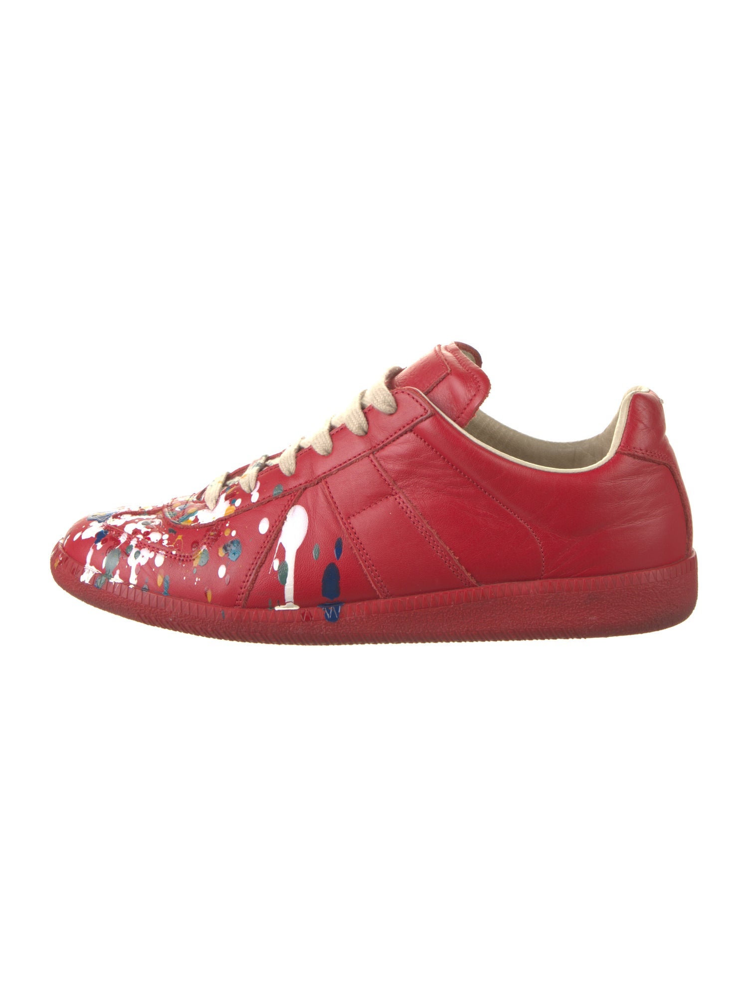 スニーカー MAISON MARGIELA Multicolor Leather Replica Sneakers Maison Margiela Leather Printed Sneakers - Red Sneakers
