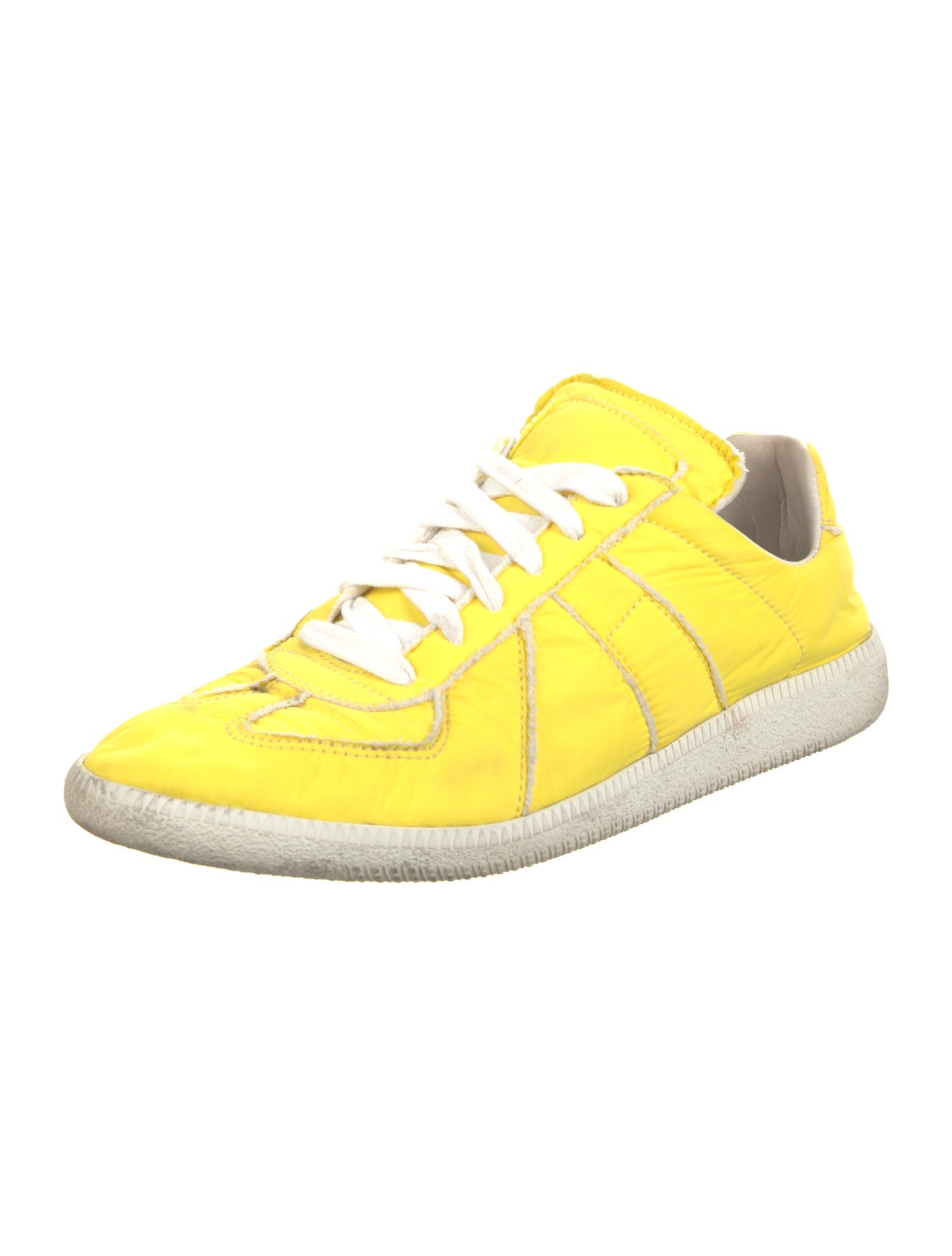 Maison Margiela スニーカー 紺xオレンジ系 2007424J0288 Maison Margiela Nylon Printed Sneakers - Yellow Sneakers