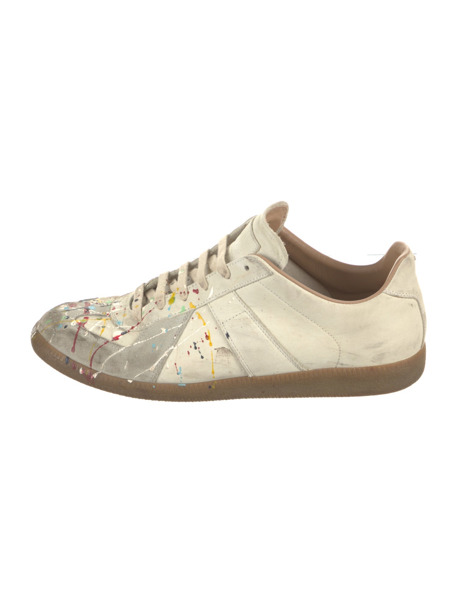 Maison Margiela 'Paint Splatter' Replica Sneakers - Neutrals