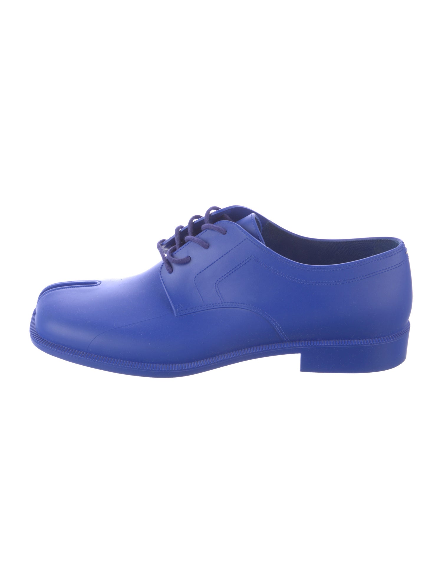 Maison Margiela Rubber Derby Shoes Blue Oxfords, Shoes MAI91338