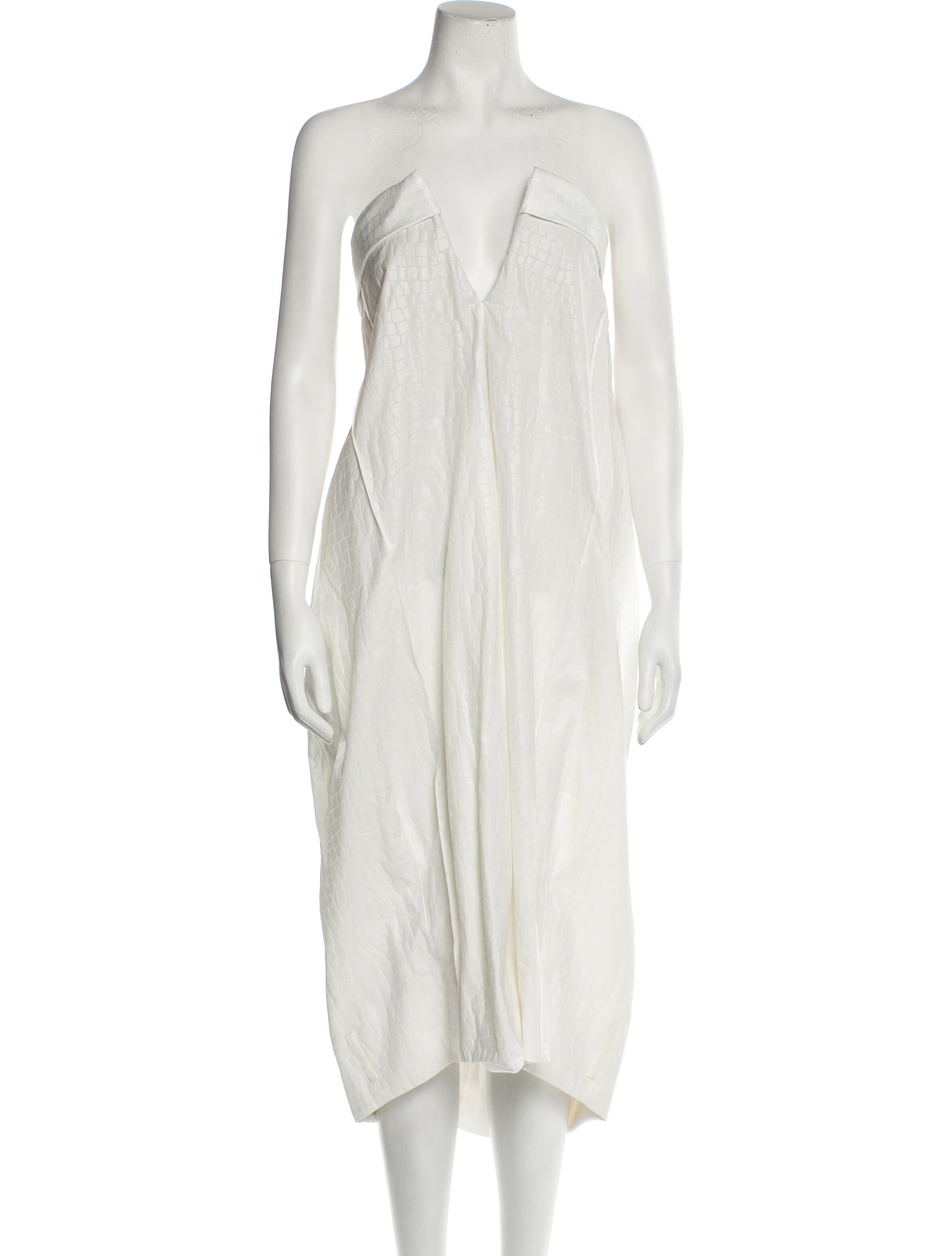 Maison Margiela Strapless Knee-Length Dress