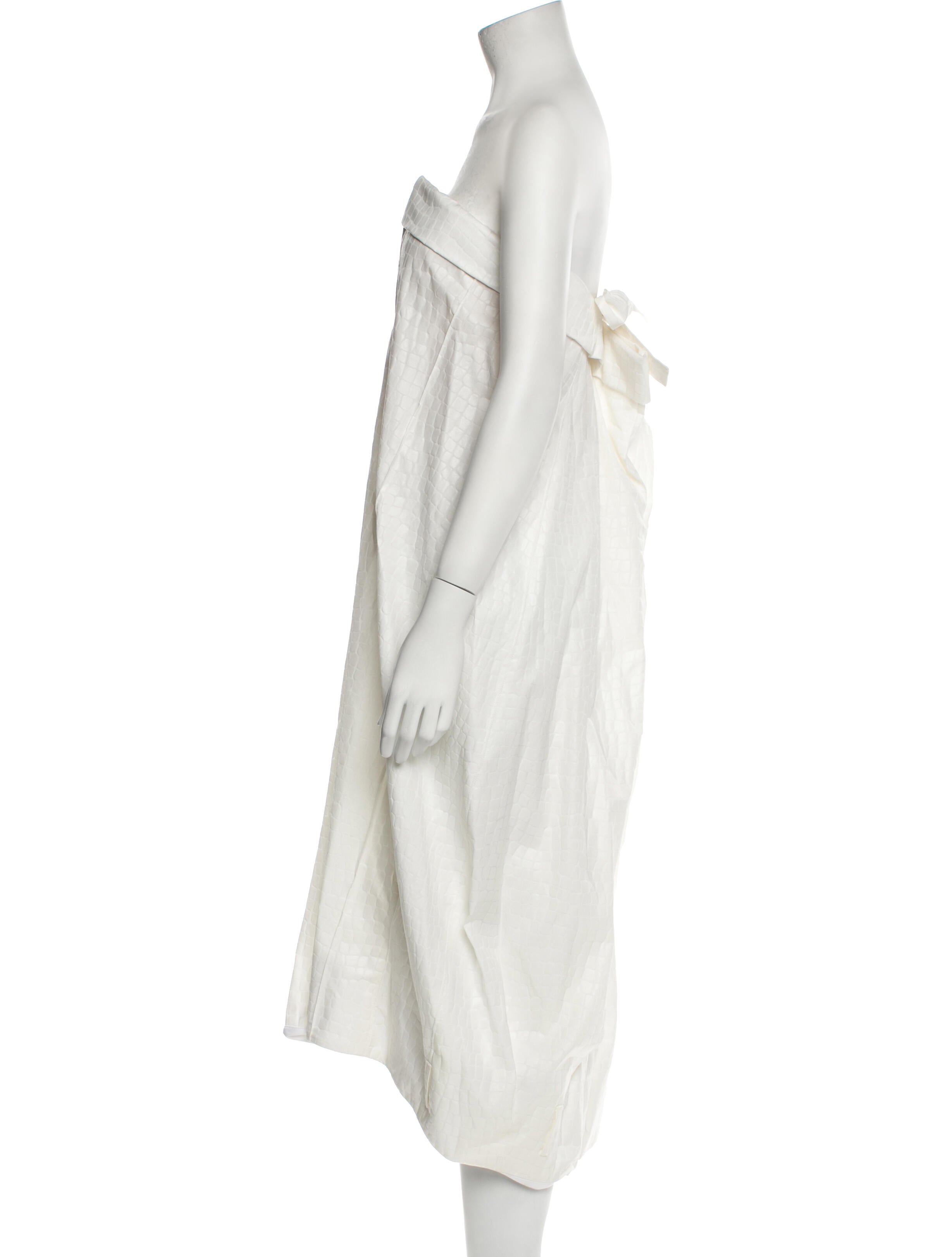 Maison Margiela Strapless Knee-Length Dress