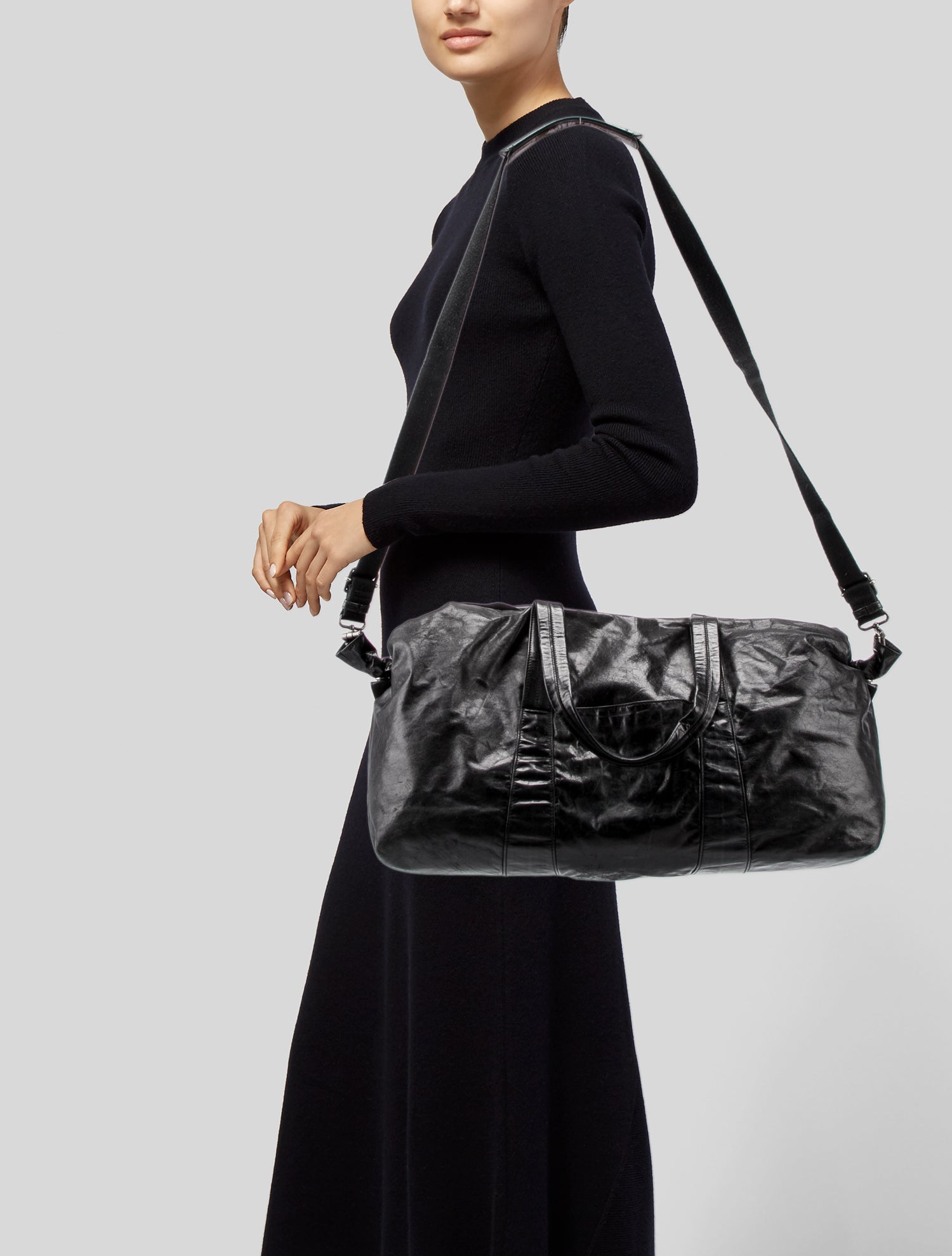 Maison Margiela Leather Weekender Bag - Black Weekenders, Bags