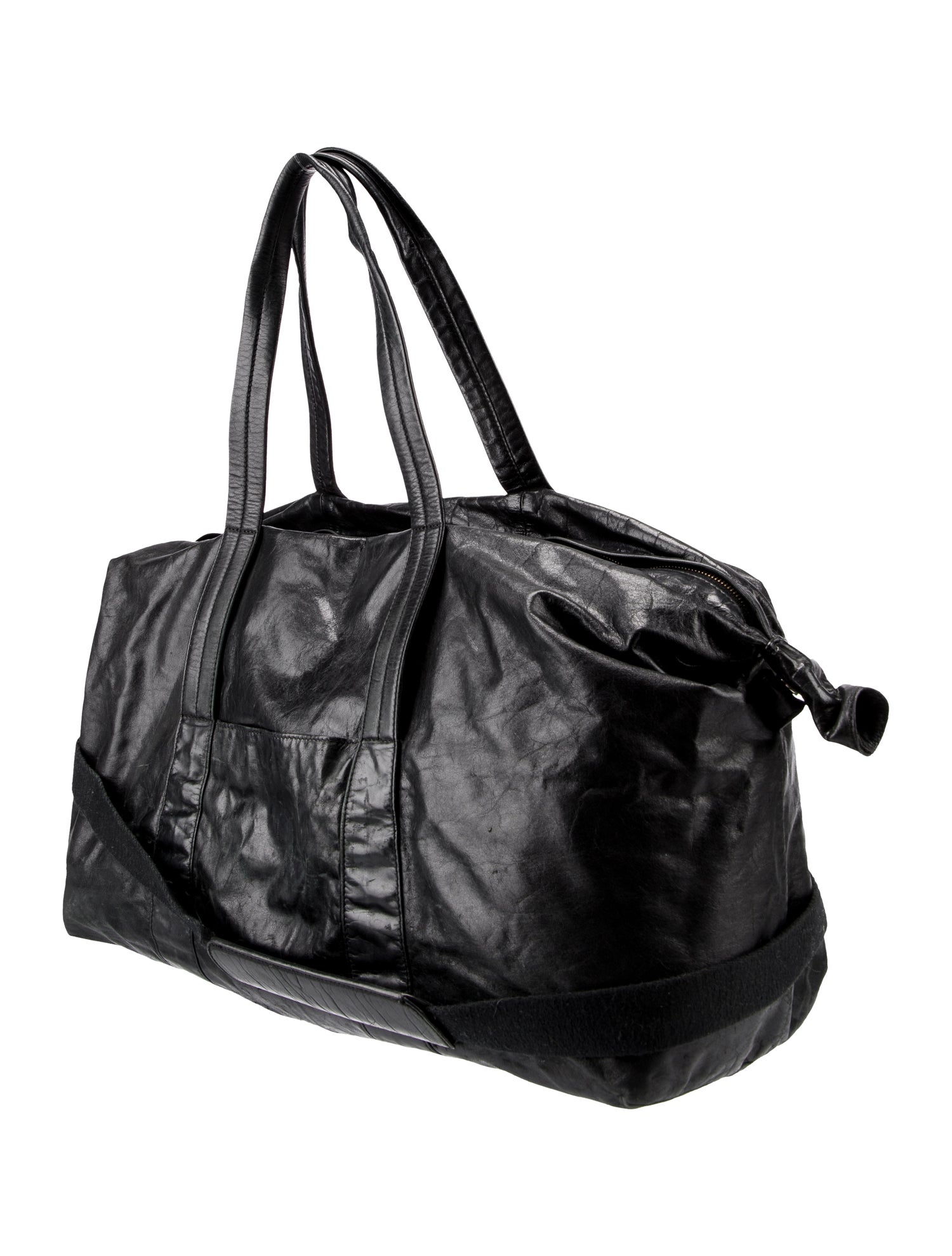 Maison Margiela Leather Weekender Bag - Black Weekenders, Bags