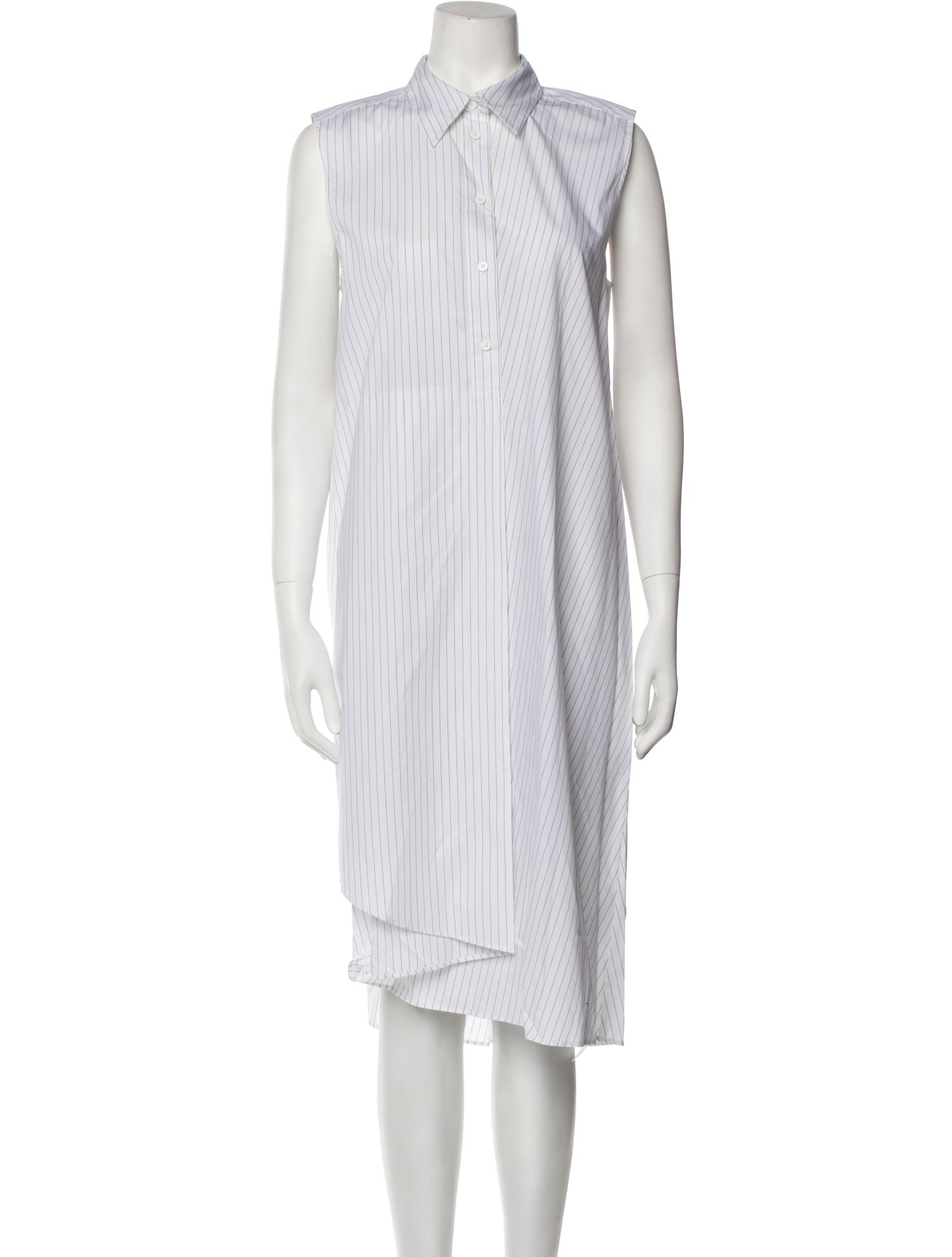 Maison Margiela Striped Midi Length Dress