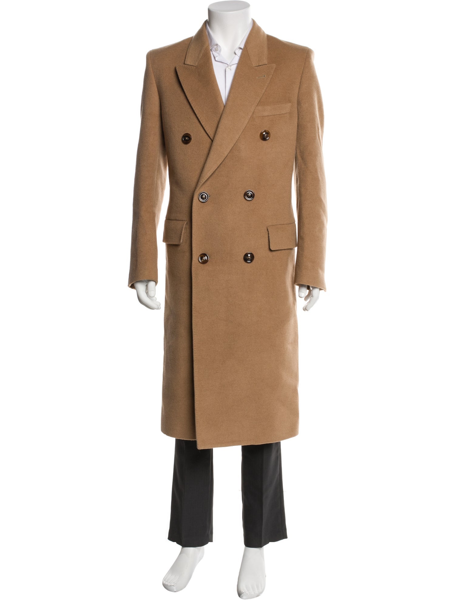Maison Margiela Camel Leather Peacoat