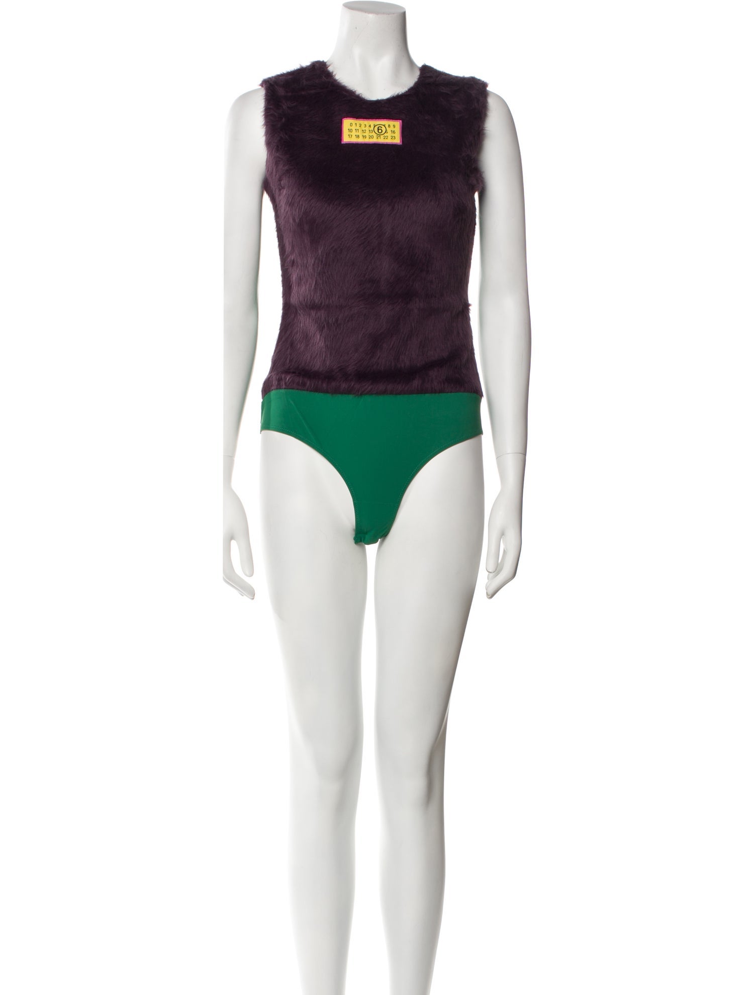 Maison Margiela Graphic Print Crew Neck Bodysuit