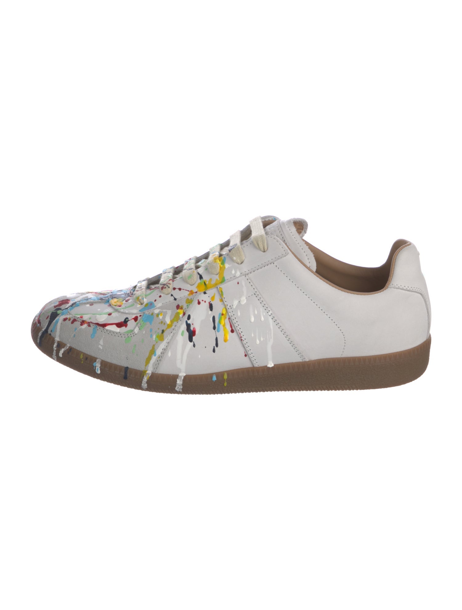 Maison Margiela Suede Printed Sneakers