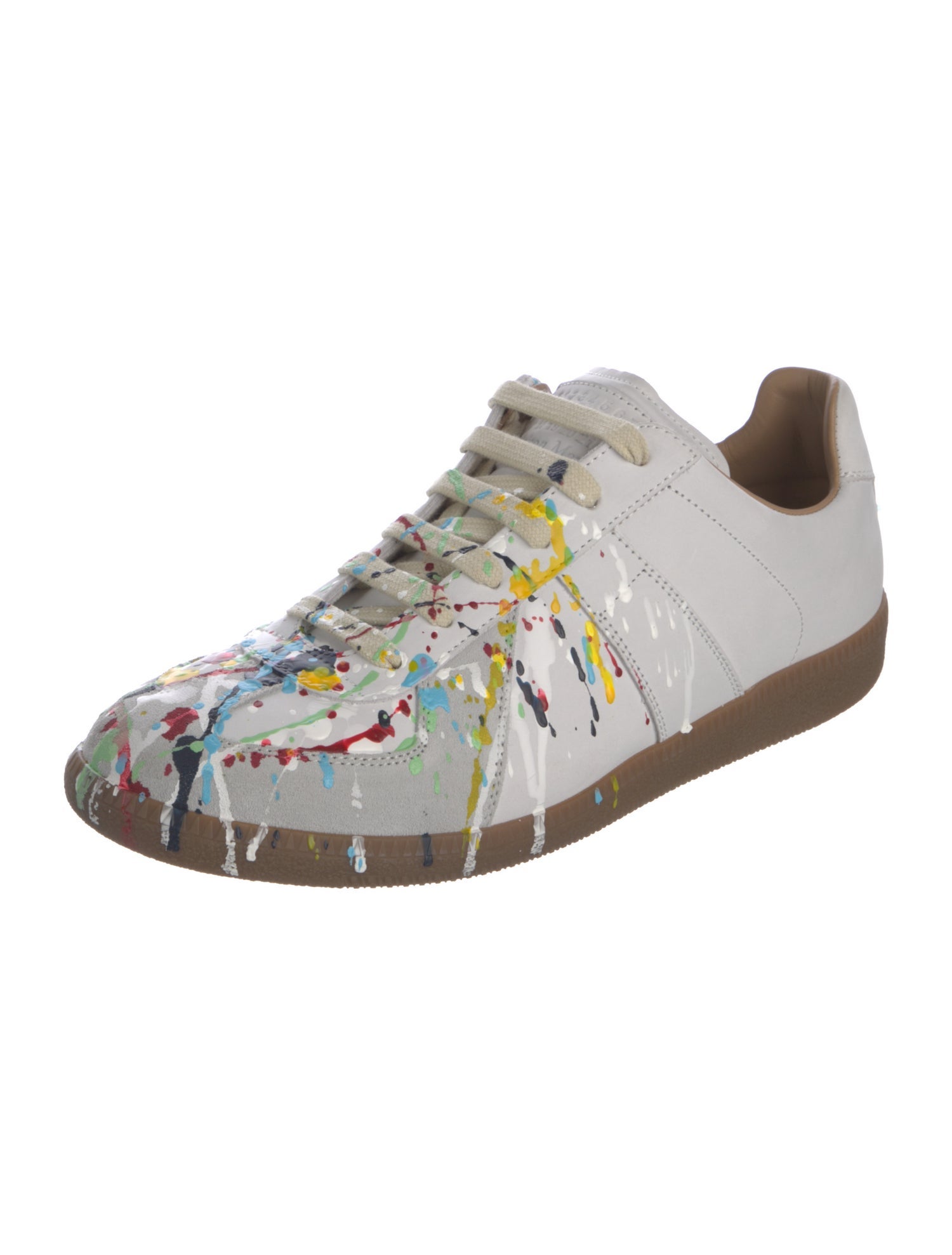 Maison Margiela Suede Printed Sneakers
