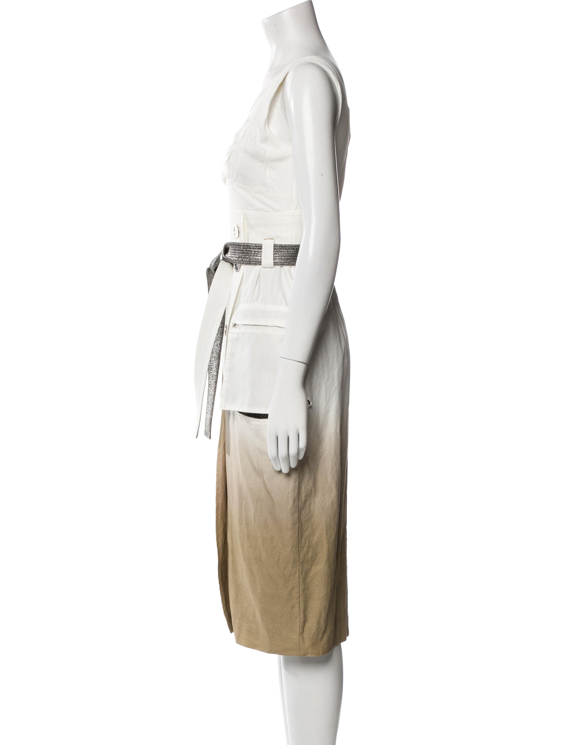 Maison Margiela V-Neck Midi Length Dress