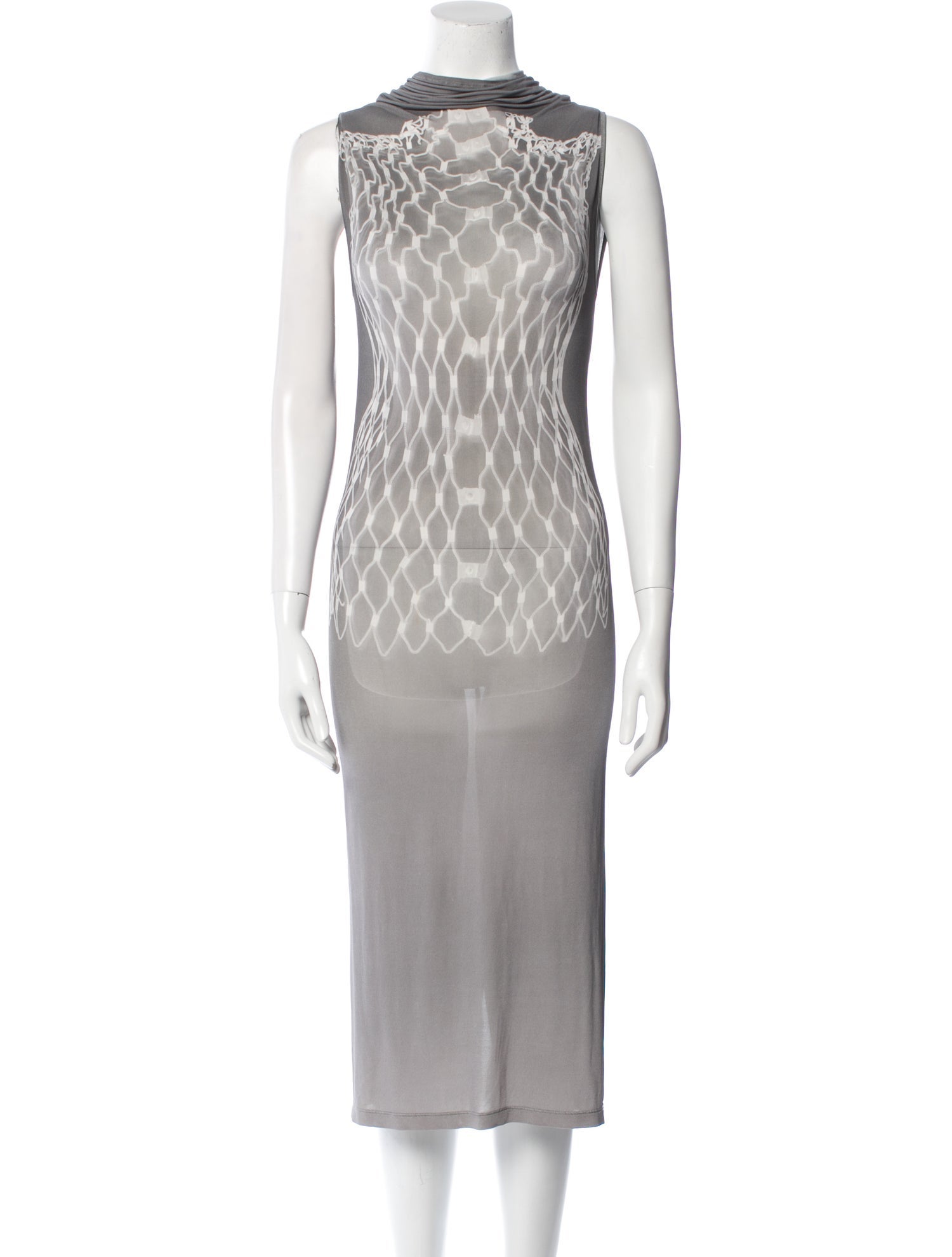 MM6 Maison Margiela Printed Midi Length Dress