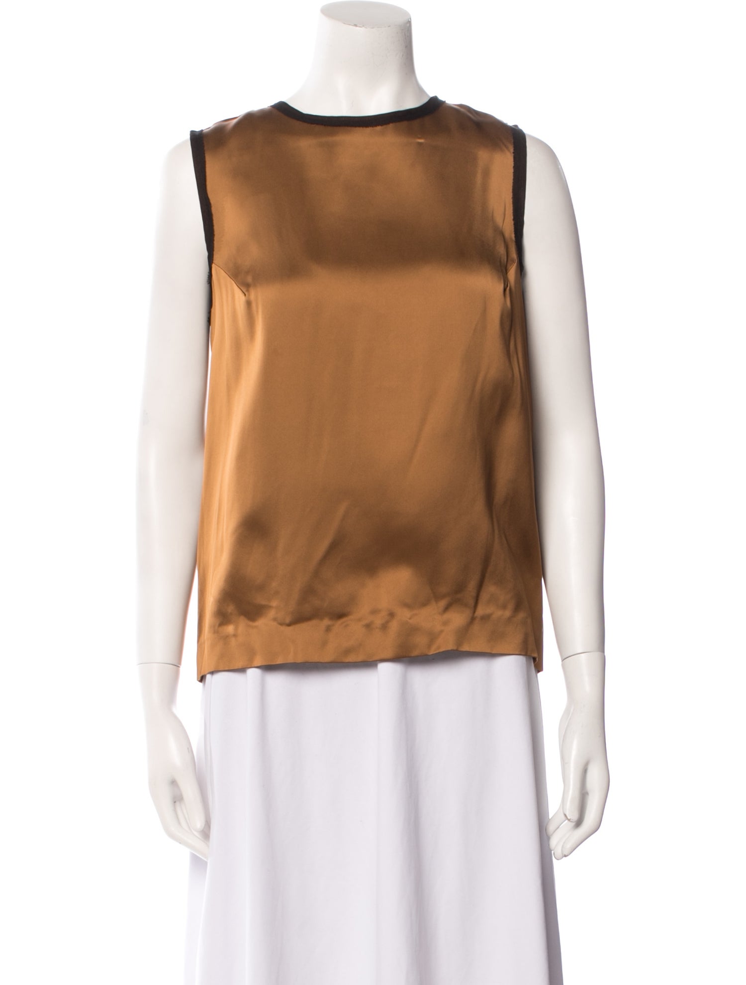 Maison Margiela Bateau Neckline Sleeveless Top