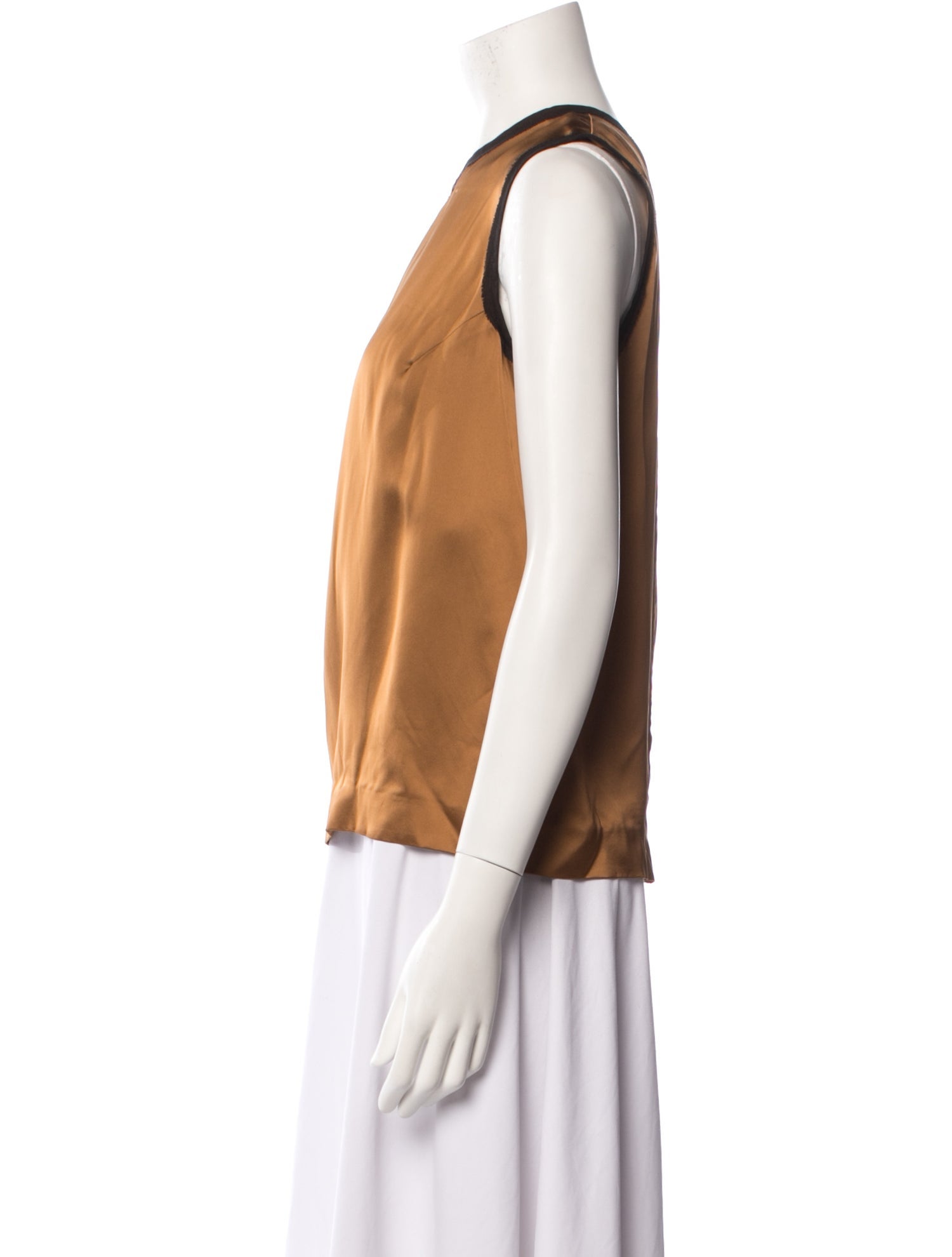 Maison Margiela Bateau Neckline Sleeveless Top