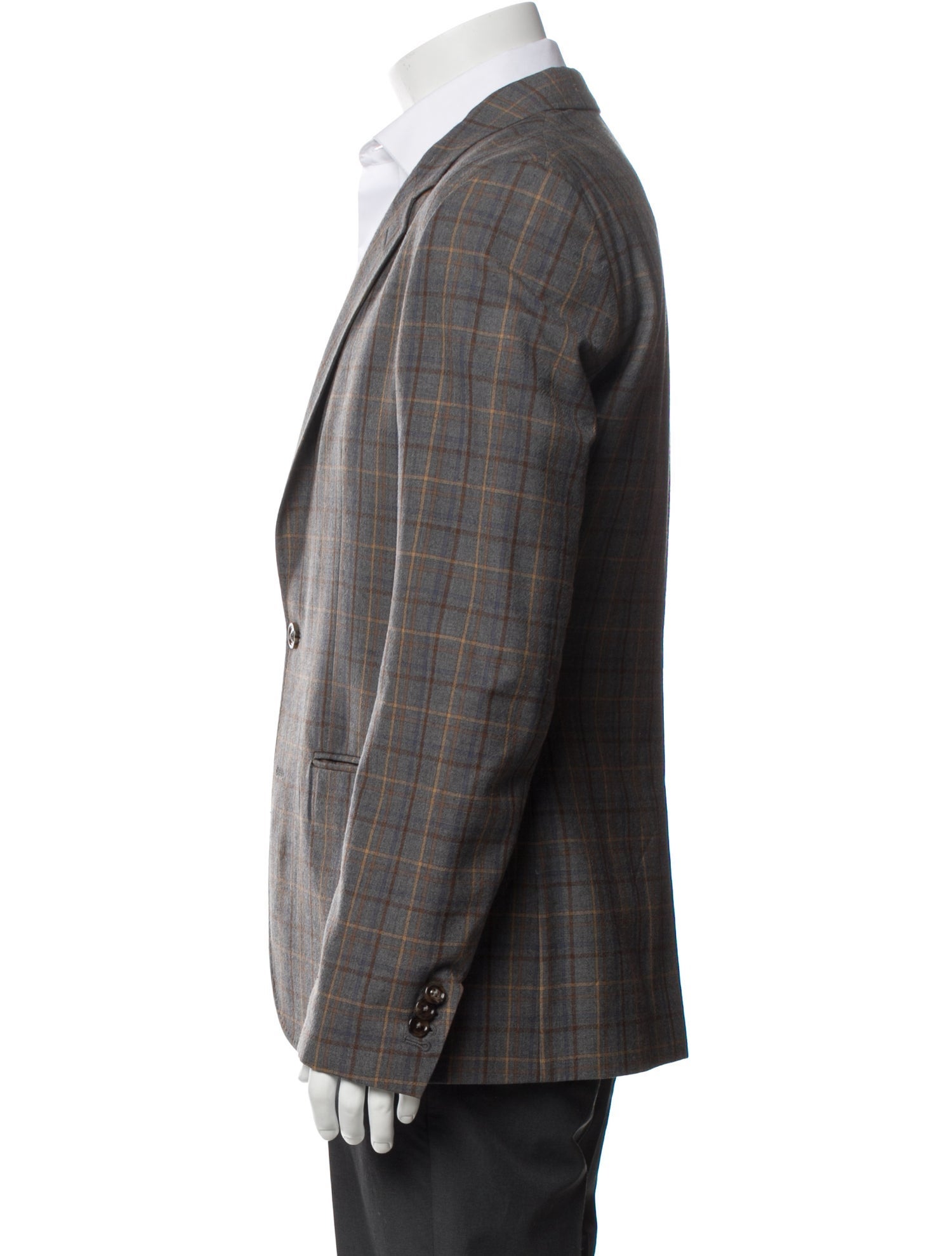 Maison Margiela Virgin Wool Plaid Print Blazer