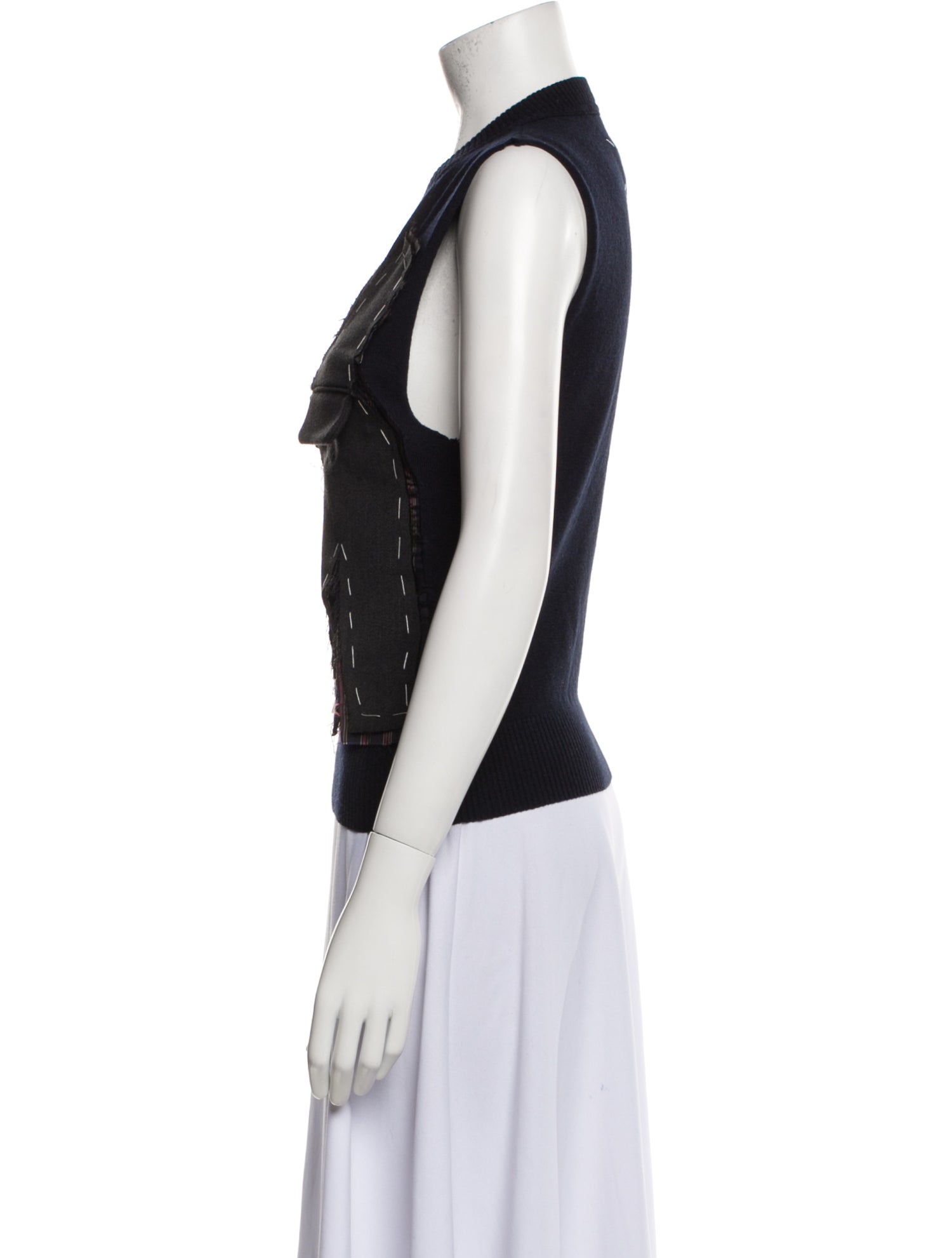 Maison Margiela Wool V-Neck Top