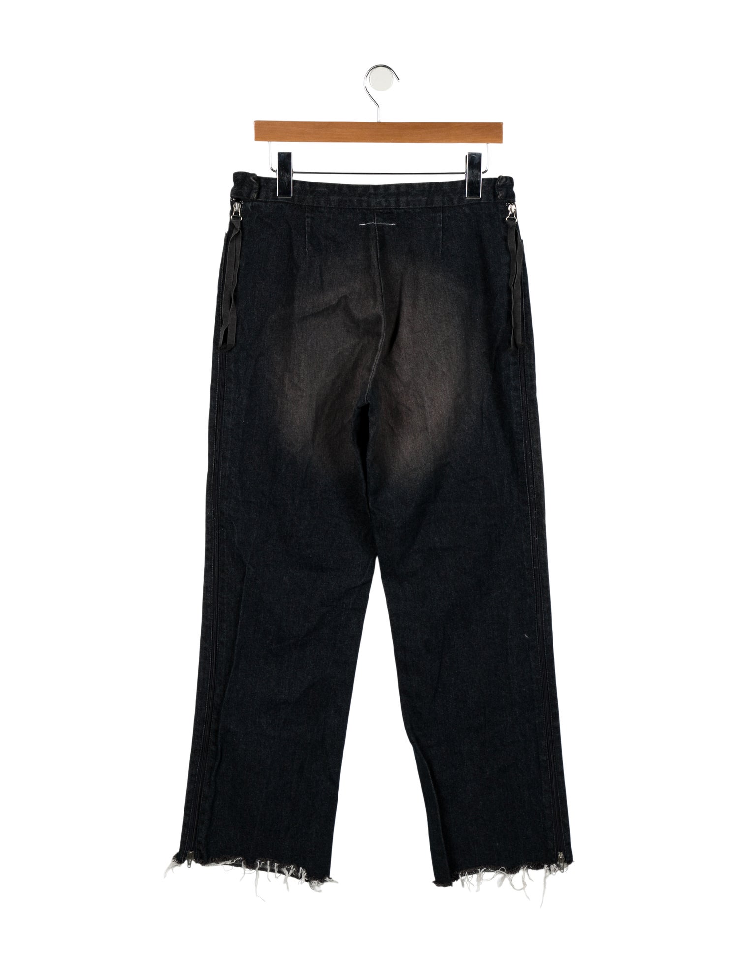 【Maison Margiela】C★ Maison Margiela Mid-Rise Wide Leg Jeans - Black, 10.5